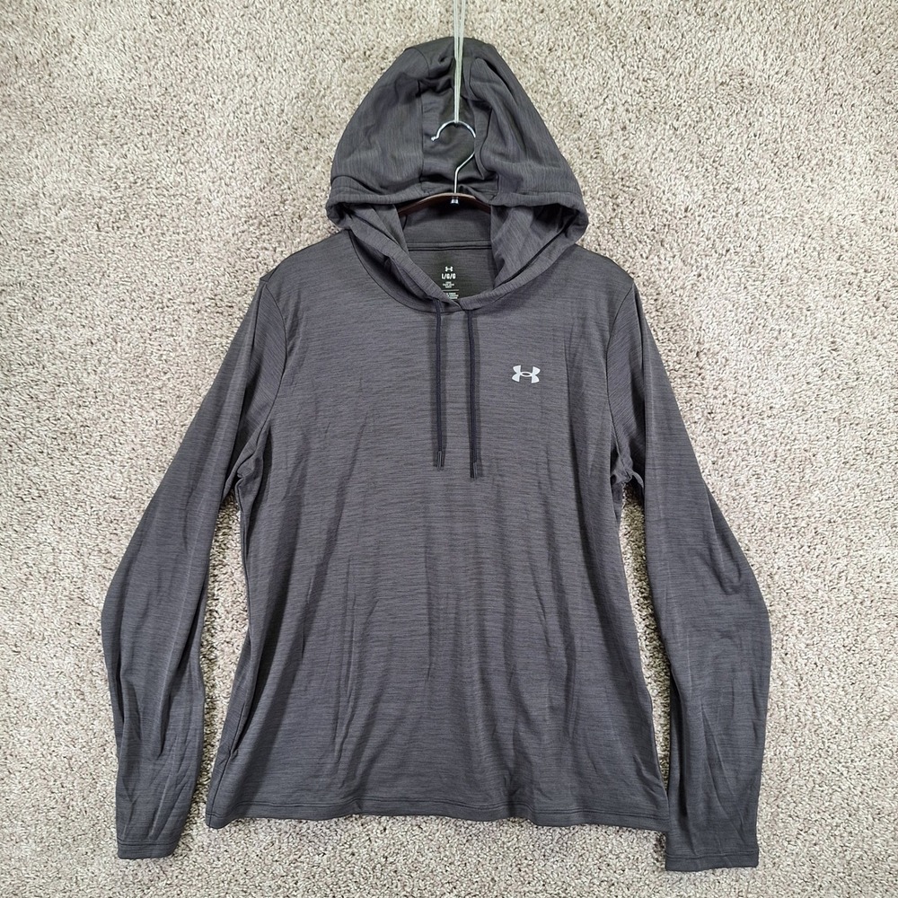 Under Armour Hoodie Adult Large Gray Tech Long Sleeve Loose Fit Activewear Gym